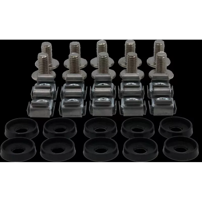 Rockstable M6 Σετ βιδών Phillips - τοποθέτηση σε rack - Ασημί - 10 τεμ. (RS19-M611)