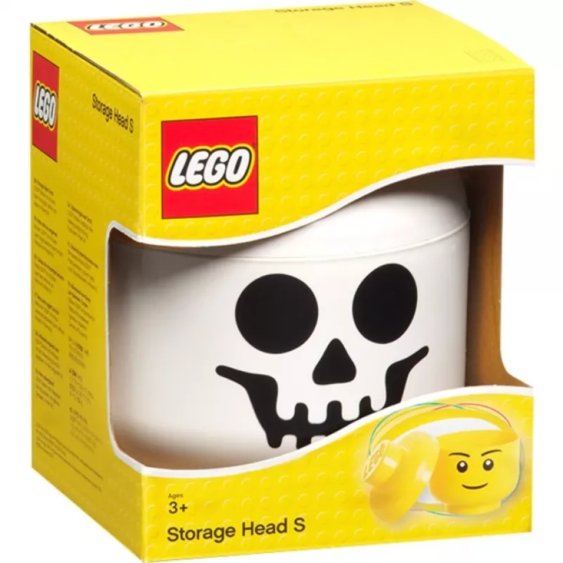 ROOM COPENHAGEN LEGO Storage Head Skeleton, Small (λευκό/μαύρο)