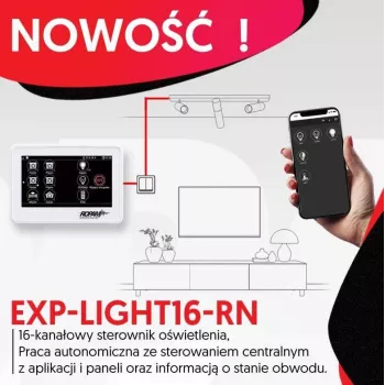Ropam Έλεγχος φωτισμού EXP-LIGHT16-RN – Μονάδα επέκτασης ρελέ 16 καναλιών για δίαυλο RopamNet