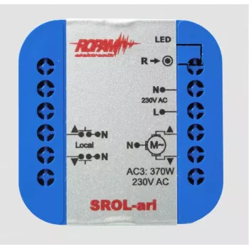 ROPAM SROL-ari Ασύρματος ελεγκτής ρολών, 230VAC, Αμπερομετρικός αισθητήρας, Κατάσταση ρολού σε App και πάνελ αφής (IP64)