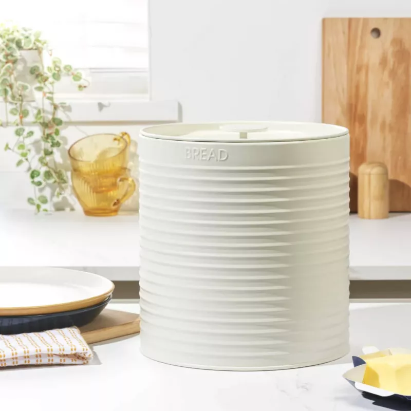 Russell Hobbs RH03269CEU7 Κουτί ψωμιού με ραβδώσεις, Κρεμ