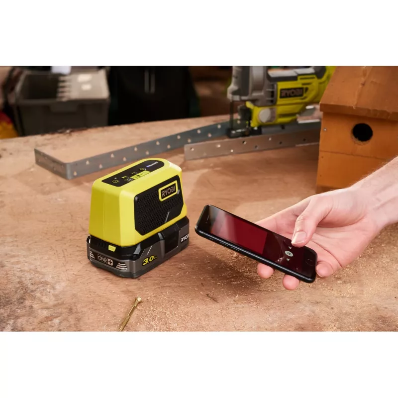 RYOBI ONE+ 18V Bluetooth Μίνι Ηχείο (Πράσινο/Μαύρο, μόνο συσκευή)