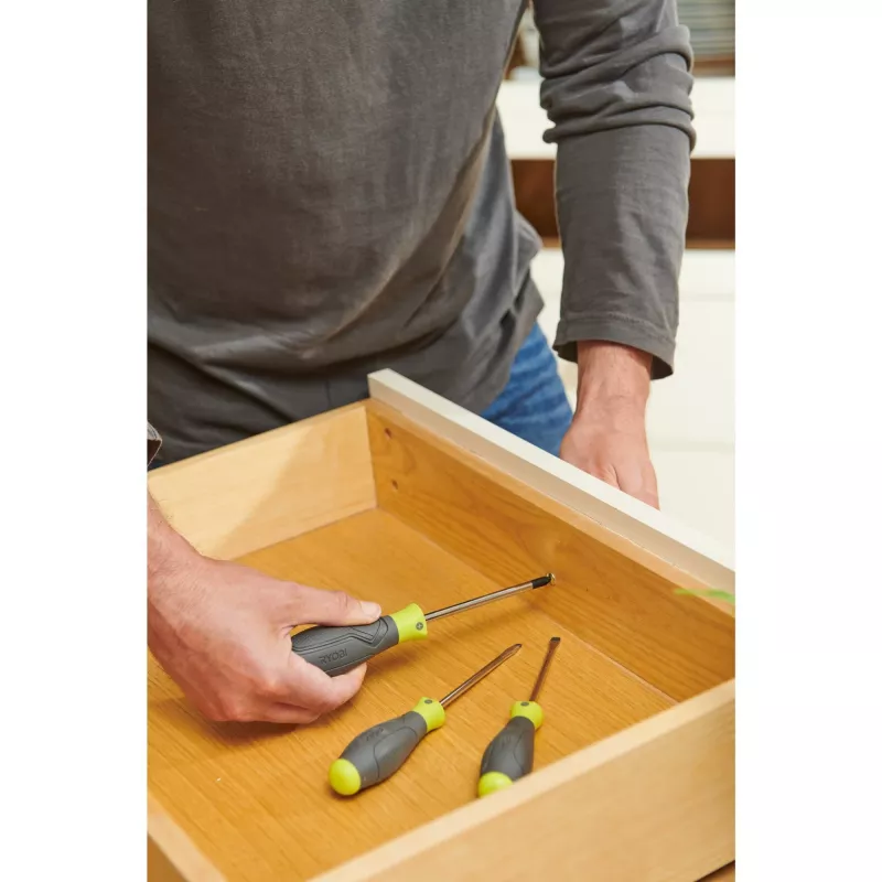 RYOBI RSD1PH2S σετ κατσαβιδιών 3 τεμ. (πράσινο/γκρι, PH2, SL5.5, SL4)