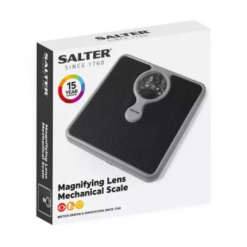 Salter 484 SFEU12 Ζυγαριά μπάνιου με μεγεθυντικό φακό, συμπαγής μηχανική
