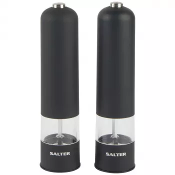 Salter 7524 BKXRUP3 Σετ ηλεκτρικών μύλων Soft-Touch, Μαύρο ματ