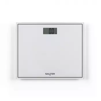Salter 9207 WHCFEU12 Συμπαγής ηλεκτρονική ζυγαριά μπάνιου με γυαλί, Λευκή