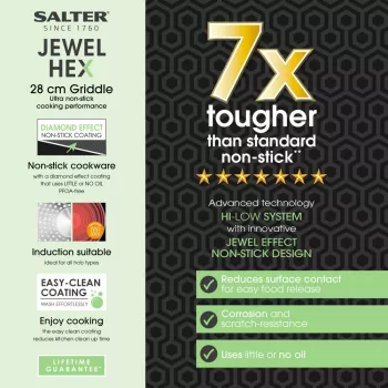 Salter BW116231SA Jewel Hex Τηγάνι γκριλ 28cm