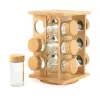Salter BW14238 Bamboo Περιστρεφόμενη θήκη μπαχαρικών με 16 γυάλινα δοχεία