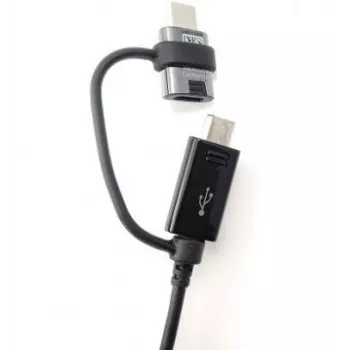 Samsung EP-DG950DBE Combo καλώδιο δεδομένων microUSB με προσαρμογέα USB-C 1,4 m μαύρο (Bulk)