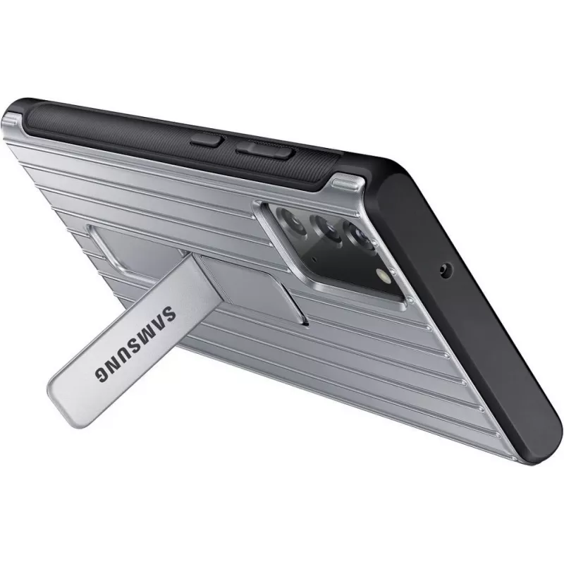 Samsung Galaxy Note 20 / Note 20 5G Protective Standing Θήκη Ασημί