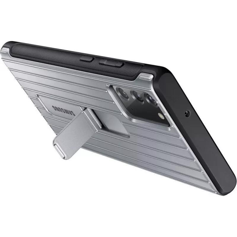 Samsung Galaxy Note 20 / Note 20 5G Protective Standing Θήκη Ασημί