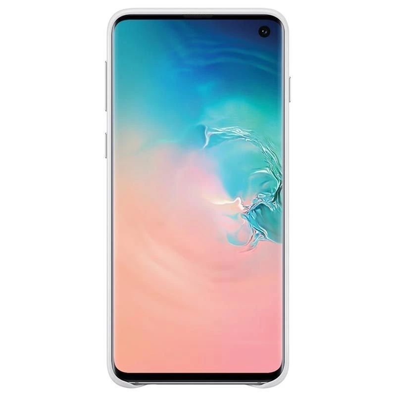 Samsung Galaxy S10 Δερμάτινη θήκη Λευκό
