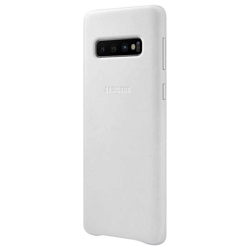 Samsung Galaxy S10 Δερμάτινη θήκη Λευκό