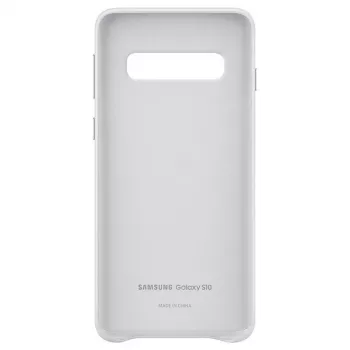 Samsung Galaxy S10 Δερμάτινη θήκη Λευκό