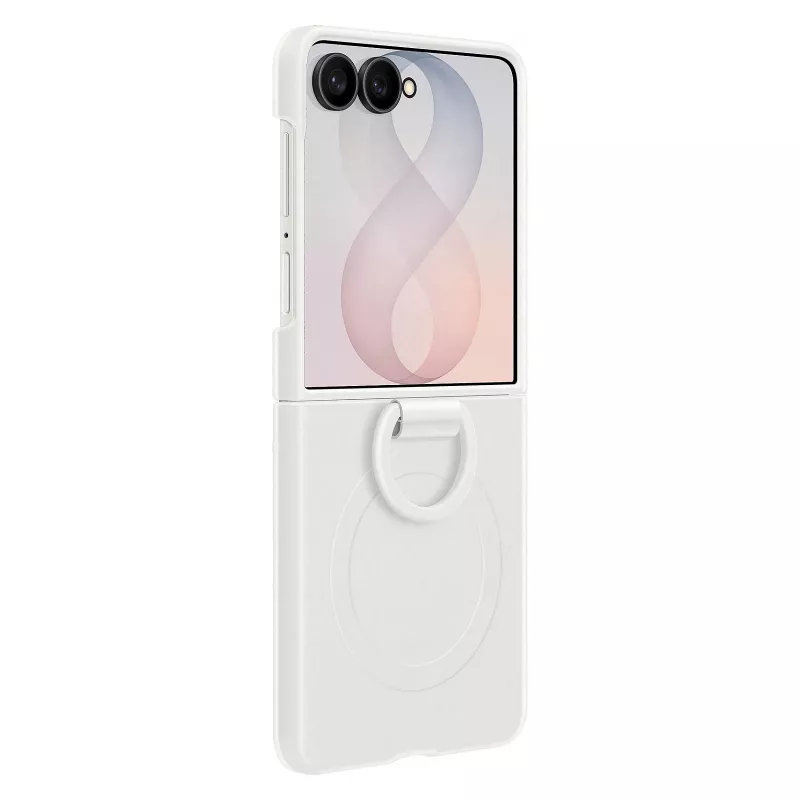 Samsung Silicone Ring Magnet θήκη για Galaxy Z Flip8, λευκή