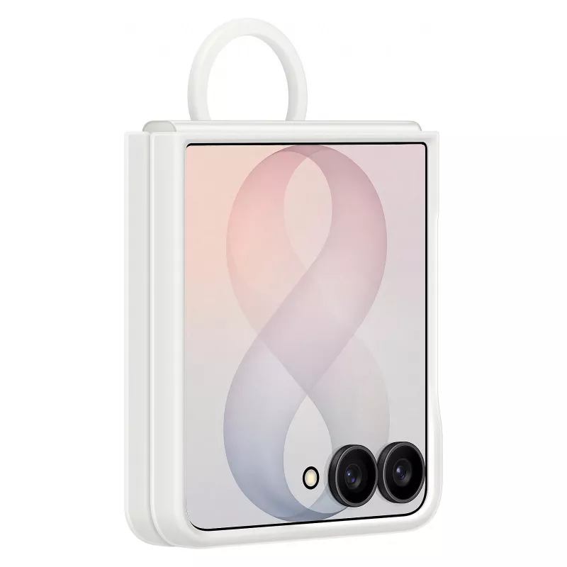 Samsung Silicone Ring Magnet θήκη για Galaxy Z Flip8, λευκή