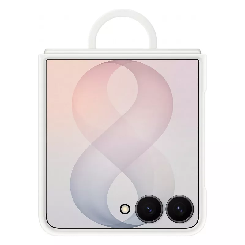 Samsung Silicone Ring Magnet θήκη για Galaxy Z Flip8, λευκή