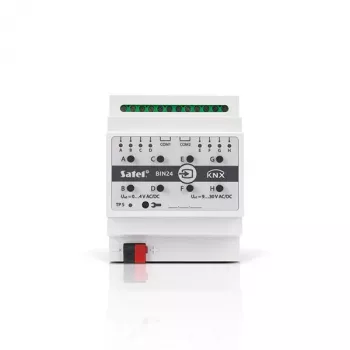 SATEL KNX-BIN24 Μονάδα Δυαδικών Εισόδων 8 Καναλιών, Ράγα DIN, KNX TP