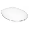 SAVAL GBG Κάθισμα Τουαλέτας Soft-Close/Quick-Release, Σχήμα D, Λευκό, Duroplast, Ανοξείδωτοι Μεντεσέδες