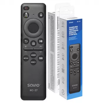 SAVIO RC-27 Καθολικό τηλεχειριστήριο αντικατάστασης για Samsung Smart TV – Μαύρο