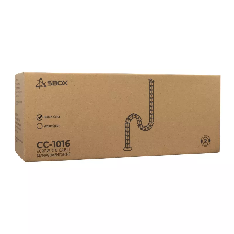 Sbox CC-1016B Διαχείριση καλωδίων, Μαύρο