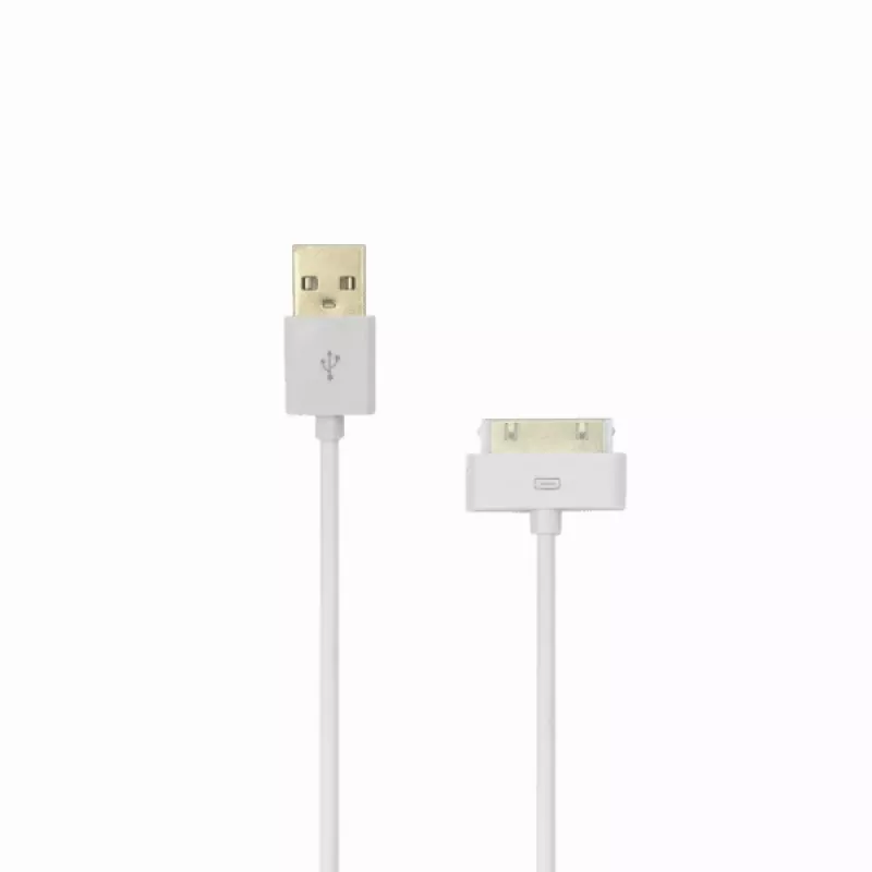 SBOX IPH4 Καλώδιο USB-A σε Apple 30-Pin, 2m, Λευκό, Φόρτιση & Δεδομένα