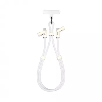 SBOX Lanyard Λευκό Καλώδιο USB-C σε USB-C 1,5 m Λευκό