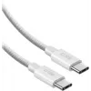 SBS καλώδιο USB-C σε USB-C νάιλον πλεκτό 2m 100W λευκό