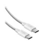 SBS καλώδιο USB-C σε USB-C νάιλον πλεκτό 2m 100W λευκό