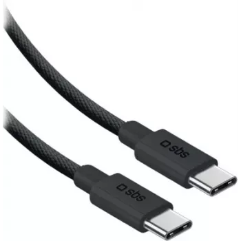 SBS USB-C σε USB-C Καλώδιο Νάιλον 2m 240W Μαύρο
