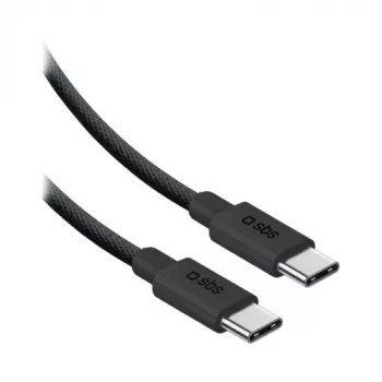 SBS USB-C σε USB-C Καλώδιο Νάιλον 2m 240W Μαύρο