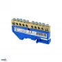 Schelinger 8x12 Ακροδέκτης σειράς 10-πολικός Μπλε για ράγα DIN