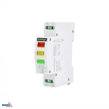 SCHELINGER SL9 3-Φασική LED λυχνία ένδειξης 230V AC τοποθέτηση σε ράγα DIN