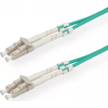 SECOMP STANDARD καλώδιο patch οπτικών ινών OM3 50/125µm LC/LC duplex τυρκουάζ 2m S1802