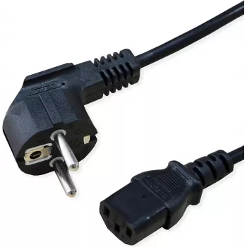 SECOMP STANDARD Καλώδιο Τροφοδοσίας, Ίσιο Υποδοχή IEC, Μαύρο, 1,8 m (S2309)