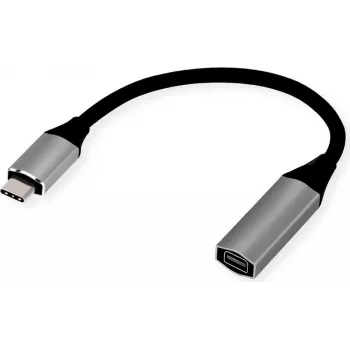 SECOMP STANDARD καλώδιο προσαρμογέα USB-C σε Mini DisplayPort 1.2, 0,2 m, μαύρο S3216