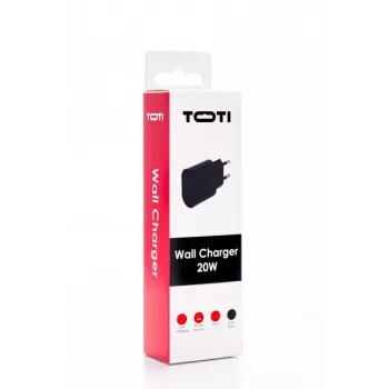 SEEK TOTI 20W USB-C PD γρήγορος επιτοίχιος φορτιστής, μαύρο