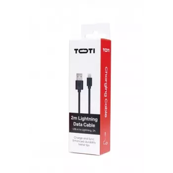 SEEK TOTI USB-A σε Lightning, 2m καλώδιο δεδομένων PVC 2A (non-MFI), Μαύρο