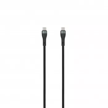 SEEK TOTI Καλώδιο USB-C σε USB-C 2m πλεκτό 3A Μαύρο