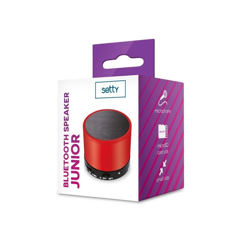 Setty Junior φορητό ηχείο Bluetooth κόκκινο