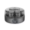 Severin JG 3510 Γιαουρτιέρα, 7 x 150 ml ποτήρια, Dark Inox/Μαύρο