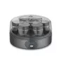 Severin JG 3510 Γιαουρτιέρα, 7 x 150 ml ποτήρια, Dark Inox/Μαύρο