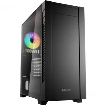 Sharkoon S25-W2 ARGB Black Tempered Glass Κουτί Midi Tower (Μοντέλο 2026)