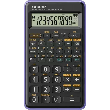 Sharp EL-501T επιστημονικός υπολογιστής τσέπης, οθόνη LCD 10 ψηφίων, 131 λειτουργίες, μέγεθος τσέπης, μαύρο SH-EL501TBVL