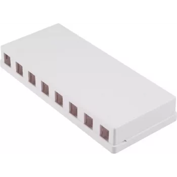 SHIVERPEAKS Θήκη επιτοίχιας τοποθέτησης 8-Port Keystone, λευκό BS08-10119