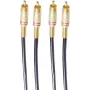 shiverpeaks BASIC-S Καλώδιο ήχου 2x RCA σε 2x RCA 2,5m Μαύρο/Χρυσό BS40224