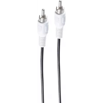 SHIVERPEAKS BASIC-S Mono RCA Καλώδιο ήχου, 5,0 m, Μαύρο, Polybag BS40005