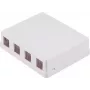 SHIVERPEAKS BS08-10117 Keystone πρίζα σύνδεσης, 4 θυρών, επιτοίχια, λευκή