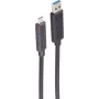 SHIVERPEAKS BS30-39075 Ενεργό οπτικό καλώδιο USB-A σε USB-C, 10 m, 10 Gbps, Μαύρο
