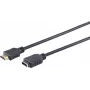 SHIVERPEAKS S/CONN maximum connectivity Καλώδιο επέκτασης HDMI 2,0m - HDMI Type-A αρσενικό βύσμα σε υποδοχή θηλυκή, επιχρυσωμένες επαφές, Ultra HD 4K, 3D, HEAC, Ethernet, ARC, CEC, High Speed with Ethernet, μαύρο 77479-2.0